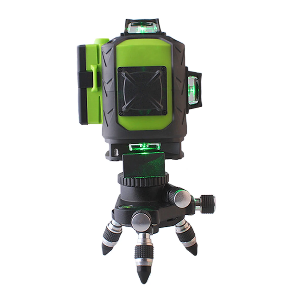 2pcs 4000MAH Battery Fukuda 16 Line 4D Laser Level Sharp Green 515NM Beam 360 Vertical And Horizontal Self-Leveling Cross