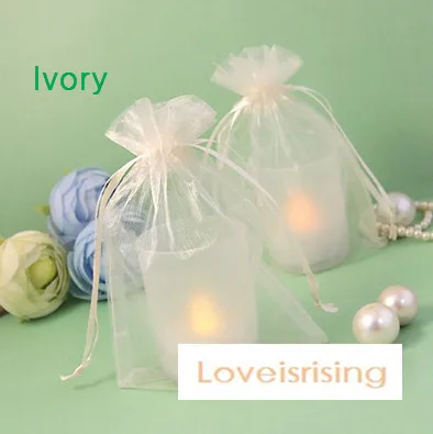 16 Colors--100PCS 10x15cm Ivory Sheer Organza Wedding Party Favor Gift Candy Bags Jewelry Pouches Festive Supplies Decor Crafts