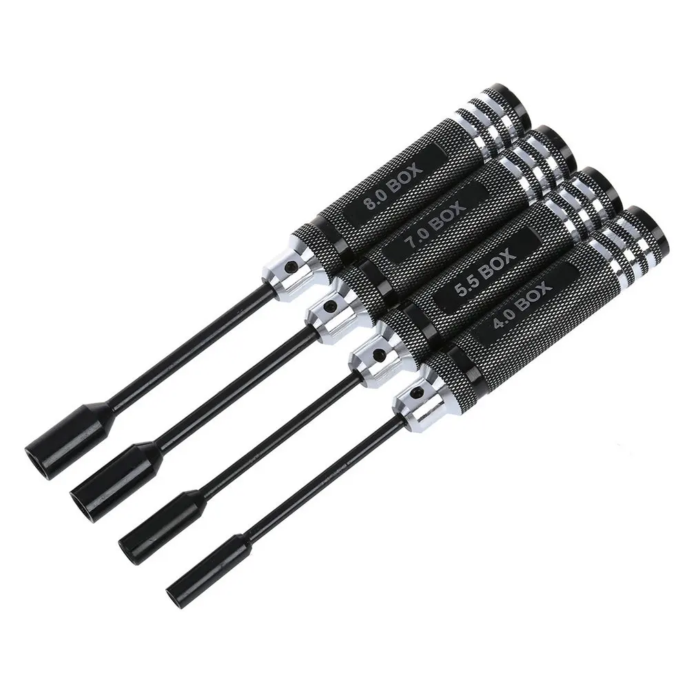 4PCS/set 4.0/5.5/7.0/8.0mm Socket Screw Driver Wrench Set for RC Cars Airplanes