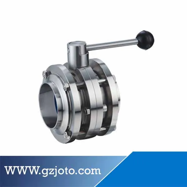 Three-piece Stainless Steel butterfly Valve