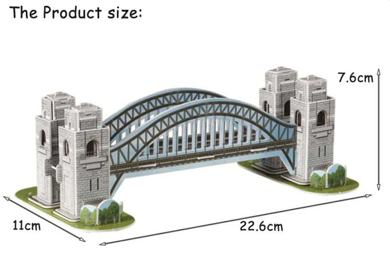 Hot sales jigsaw puzzle Sydney Bridge Australia 3D puzzle Educational toys three-dimensional puzzles for children and adult