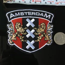 PGY AMSTERDAM Iron On Patch Embroidered Applique Sewing Badge Clothes Stickers Garment DIY Football Club Apparel Accessories