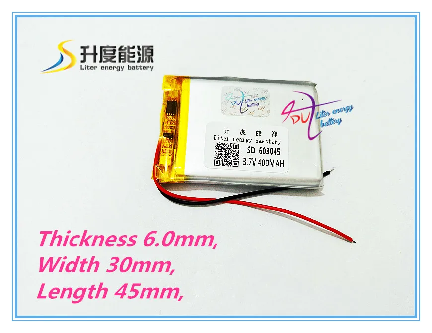 

best battery brand 3.7V polymer battery series 603045 400mAH custom group battery pack