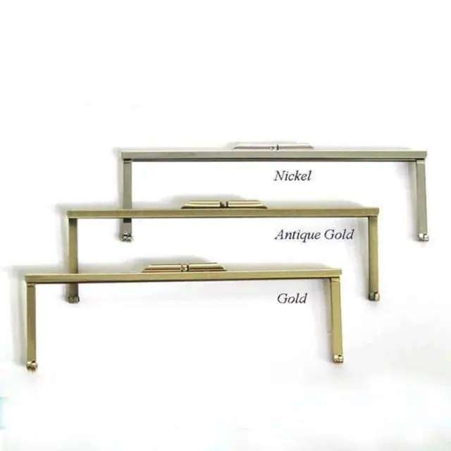 

8 '' x 3'' Metal Clutch Purse Frames - Set of 14 - Antique Brass