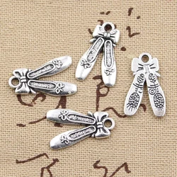 20pcs Charms Ballet Shoes Slippers 20x13mm Antique Making Pendant fit,Vintage Tibetan Bronze Silver color,DIY Handmade Jewelry