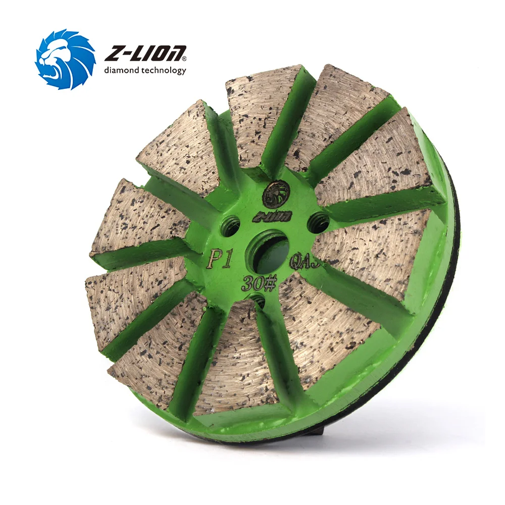 

Z-Lion 3" Grit 30# Metal Polishing Pad Grinding Pads 80mm Concrete Floor Grinding Pad Thickness 8mm Segment Floor Sanding Disc