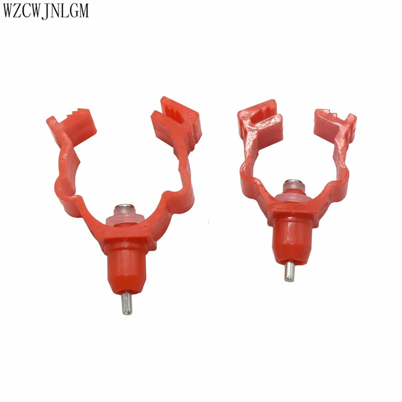 5 pcs Chicken Nipple Drinker Water Pipe Diameter20mm to 25mm Red ABS Plastic Material Feeding Watering Poultry Supplies