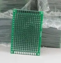 100PCS x 4x6 cm PROTOTYPE PCB 2 layer 4*6 panel Universal Board 2.54mm Double Side Green Board 1.6mm thickness