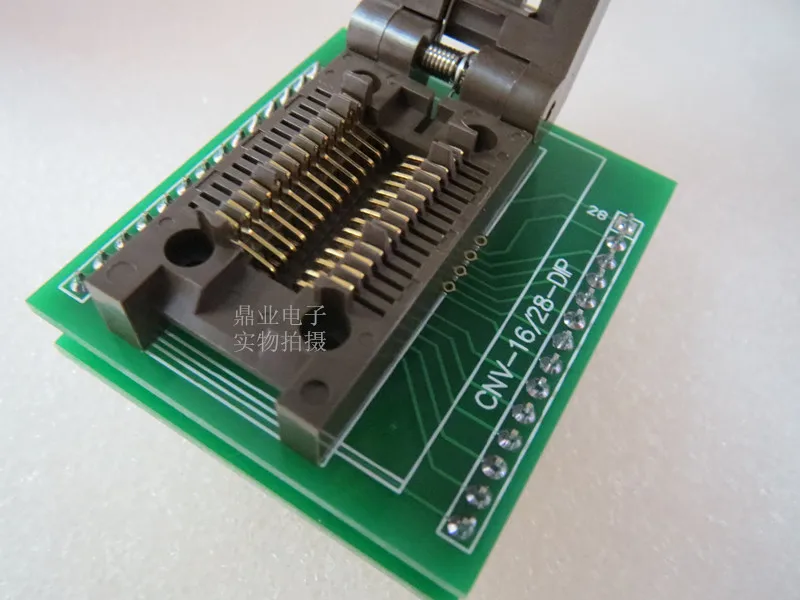 FP-28-1.27-08 SOP28-DIP28 Burn-in ซ็อกเก็ตทองชุบการทดสอบ IC ที่นั่งซ็อกเก็ตทดสอบ Test Bench