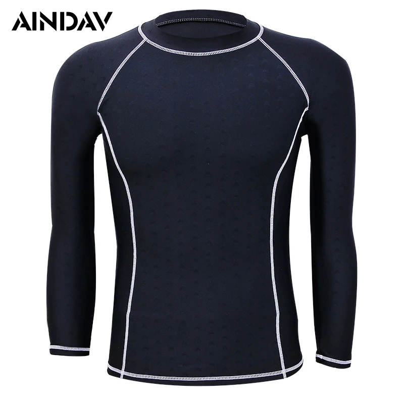 

2019 New Men Women Wetsuit Long Sleeve Swimwear Sunscreen UV Swimming Shirts Diving Suit Black Surfing Board Rush Guard