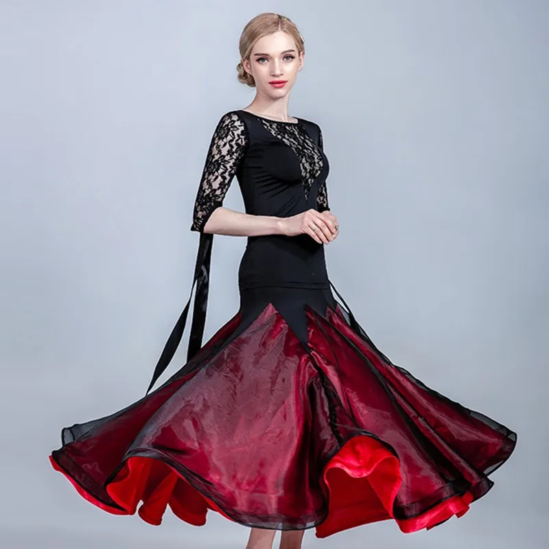 

ballroom skirt women flamenco skirt Spanish dance dress Waltz skirt dance wear women dance costumes lace dance standard skirt