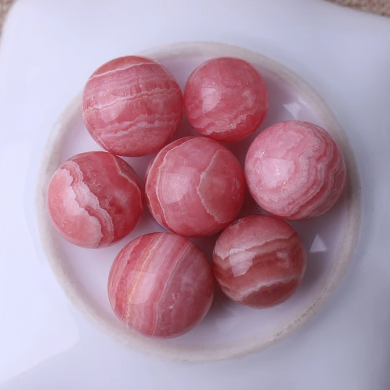 Rhodochrosite round  pink  6/8/10/12/14/16mm  for DIY jewelry making loose beadsFPPJ wholesale nature gemstone