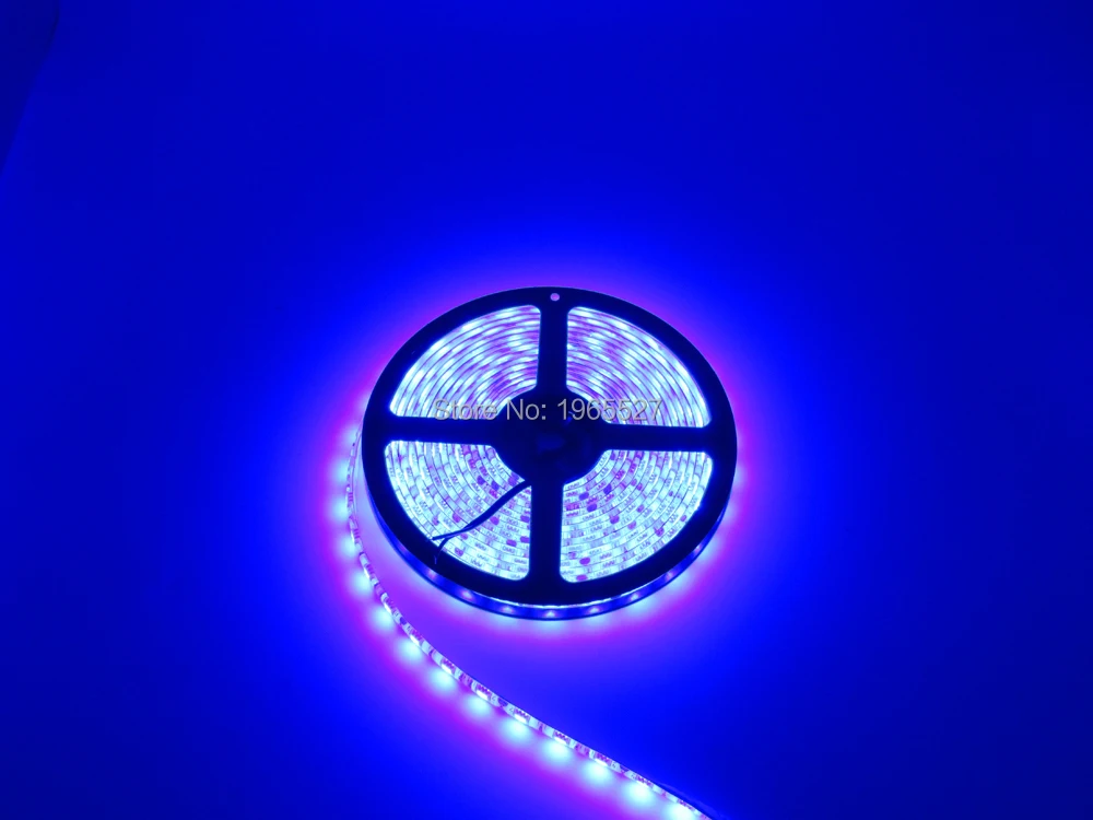 5M 60LEDs SMD 5050 Flexible LED Strip light;Blue Color;60LEDs/m,5M/roll, DC12V input; White PCB; Waterproof silicon coating IP65