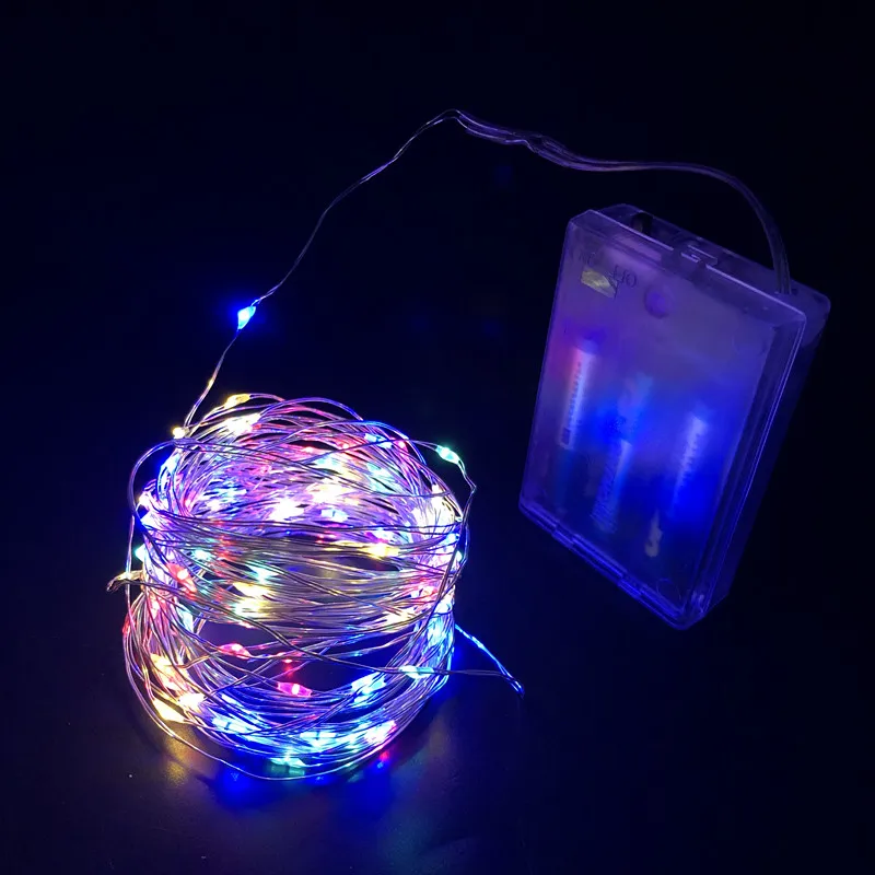 2M 5M 10M Copper Silver Wire LED String lights Waterproof Holiday lighting For Fairy Christmas Tree Wedding Party Decoration