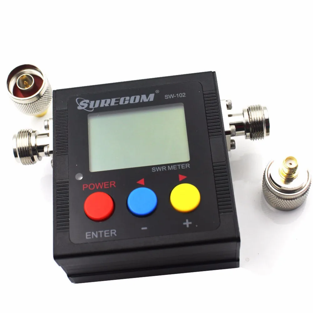 SURECOM SW-102 With Two Connector 125-525 Mhz Digital VHF/UHF Power& SWR Meter for Portable Two Way Radio