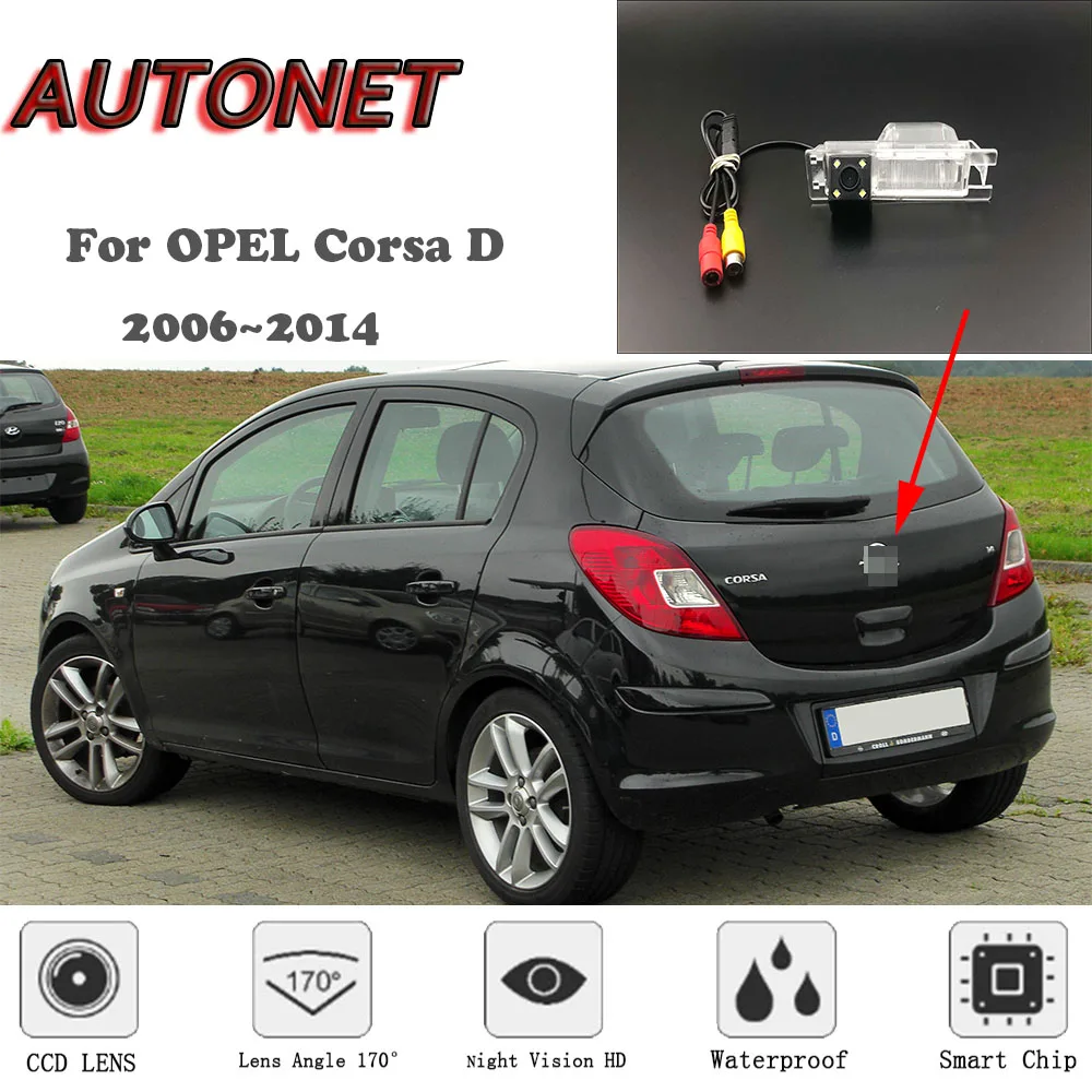 

AUTONET HD Night Vision Backup Rear View camera For OPEL Corsa D 2006~2014 CCD / RCA Standard /Parking Camera