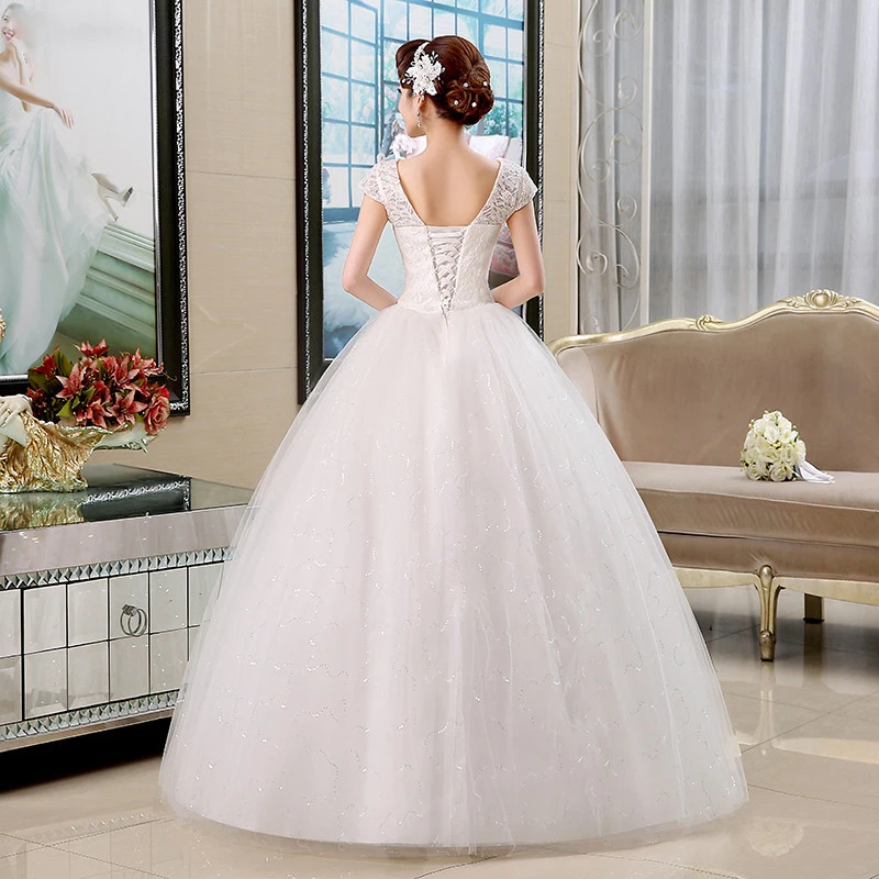 New Arrival Korean Style ivory Wedding Dresses White Romantic Wedding Gown Fashionable Bride Wedding Dress