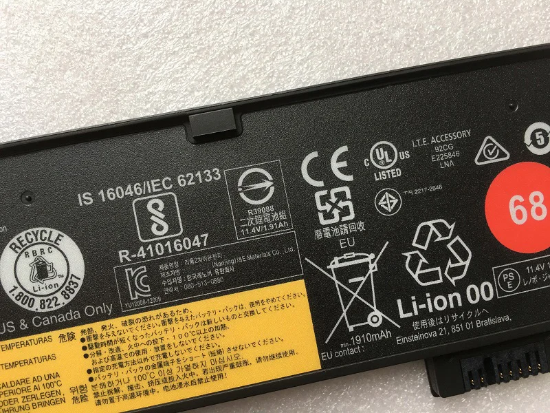 Imagem -04 - Supstone Novo 45n1126 45n1734 Bateria do Portátil para Lenovo Thinkpad T550 T560 W550s Sb10k12721 45n1128 45n1127 45n1136 45n1138 N1741