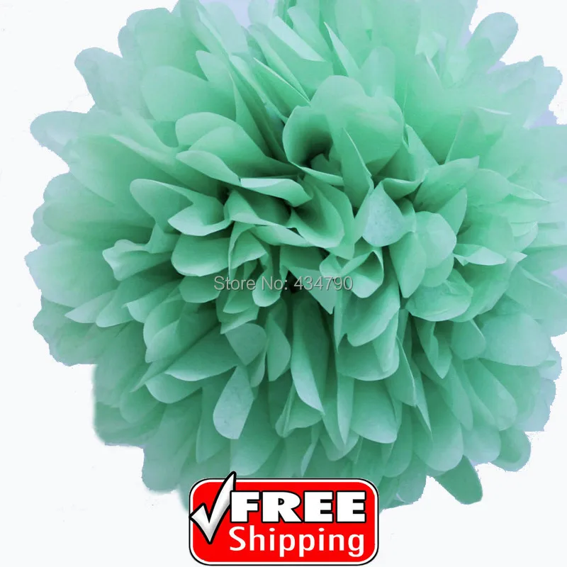 

20pcs 8"(20cm) Wedding Birthday Party Mint Tissue Pom Poms,Cheap Decorative Paper Flower Balls-Room Nursery-Choose Your Colors