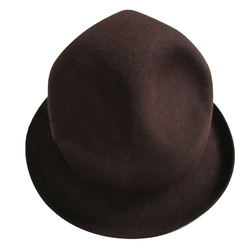 Sunlynn Brand New Fashion Women Men 100% wool Felt Mountain Hat  Dome Top  Celebrity Style Novelty Buffalo hat bowler hats