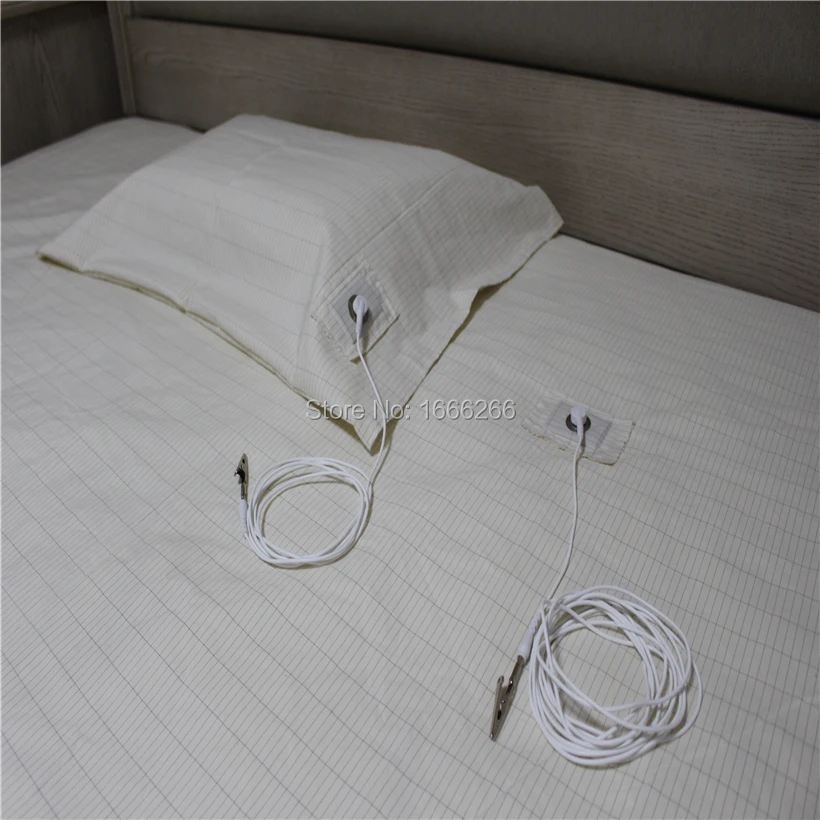 Antibacterial 198cm*203cm Conductive earth king size bed fitted sheet send 4meters connection cable