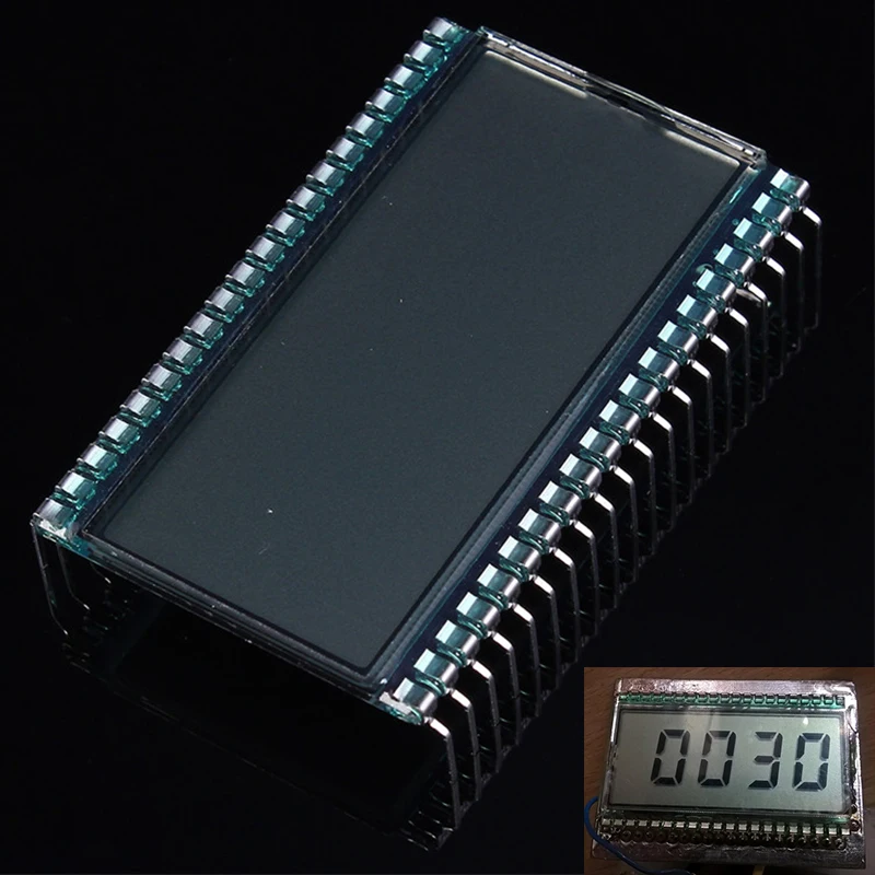 EDS805 Moduł wyświetlacza LCD 4-bitowy 8-cyfrowy segmentowy wyświetlacz LCD TN 50,8x30,48x2,8mm 45,72x16,51mm Metalowy ekran pinowy