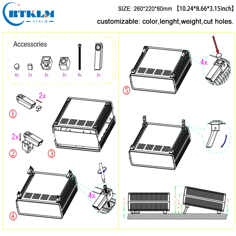 Scatola di plastica ABS per progetti di elettronica scatola di giunzione del desktop fai da te scatola di distribuzione di plastica speaker box