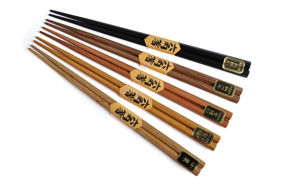 5 Pairs Wood Chopsticks Handmade Food Stick Six-Pointed Chopsticks Gift 22.5cm Japanese Chopstick Chinese Chopsticks