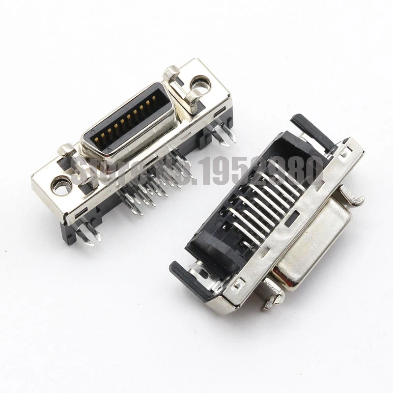 5PCS Female Micro Centronics Connector 20 Pin SCSI Series