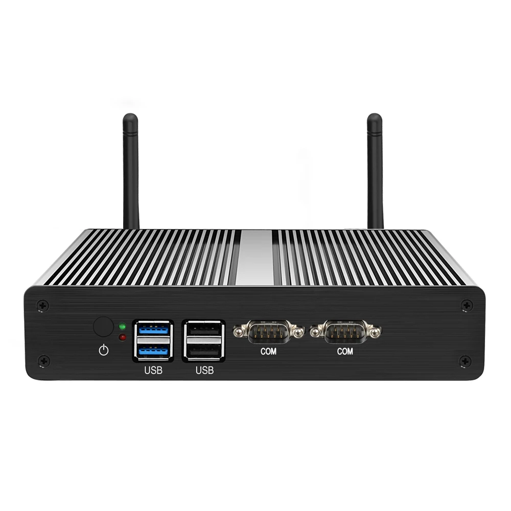 Imagem -03 - Bebepc Industrial Mini pc Fanless Celeron 2955u Core Windows 10 Dual Lan Rs232 Lan Vga Ddr3l Wifi Usb Mini Computador Desktop