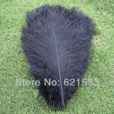 Fashion Wedding 30 PCS Black OSTRICH FEATHERS for wedding decor 35-40CM/ 14-16inch Long