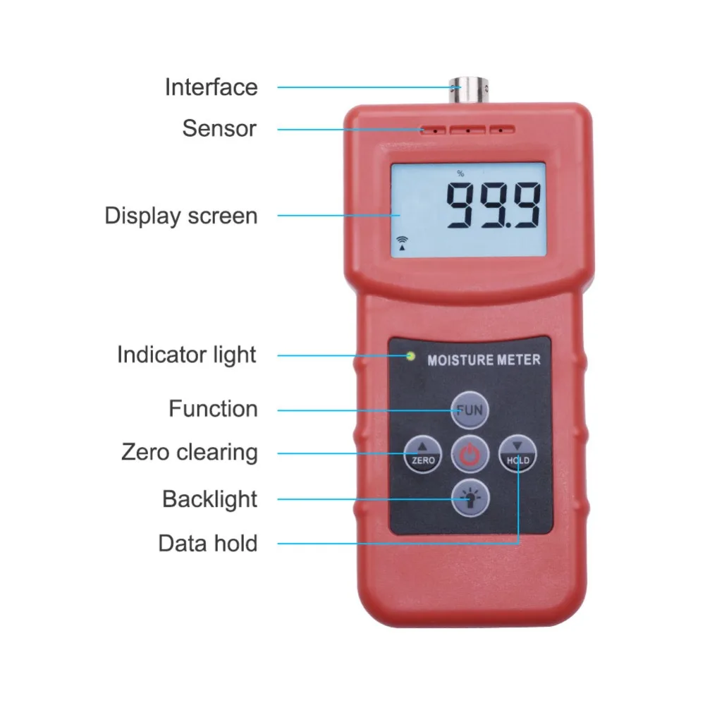 Yieryi MS350A Handheld Digital moisture meter for soil ,silver sand, chemical combination powder,coal  Chemical powder Tester