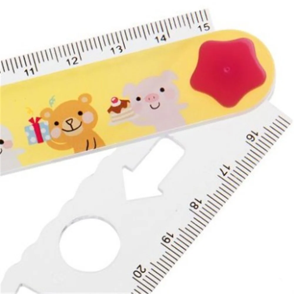 4pcs/lot 30cm Kawaii Candy Color Multifunction Folding Plastic Straight Ruler For Kids Creative Student Gift Office Stationery