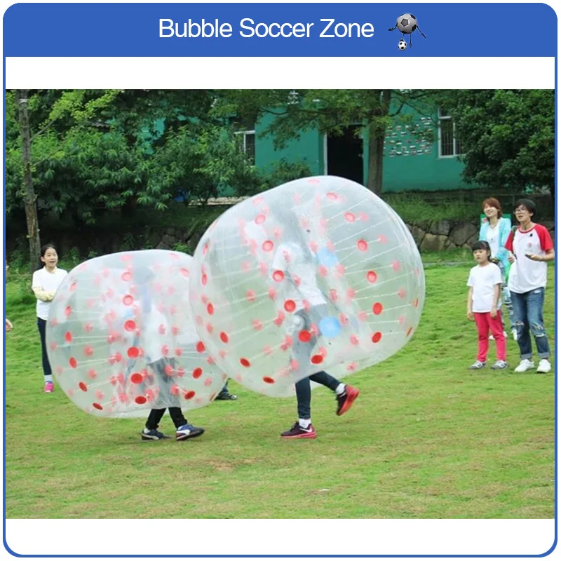 Envío Gratis 0,8mm PVC 1,7 m Bola de aire inflable para parachoques cuerpo burbuja de fútbol balón Zorb de fútbol a la venta Bola Zorb