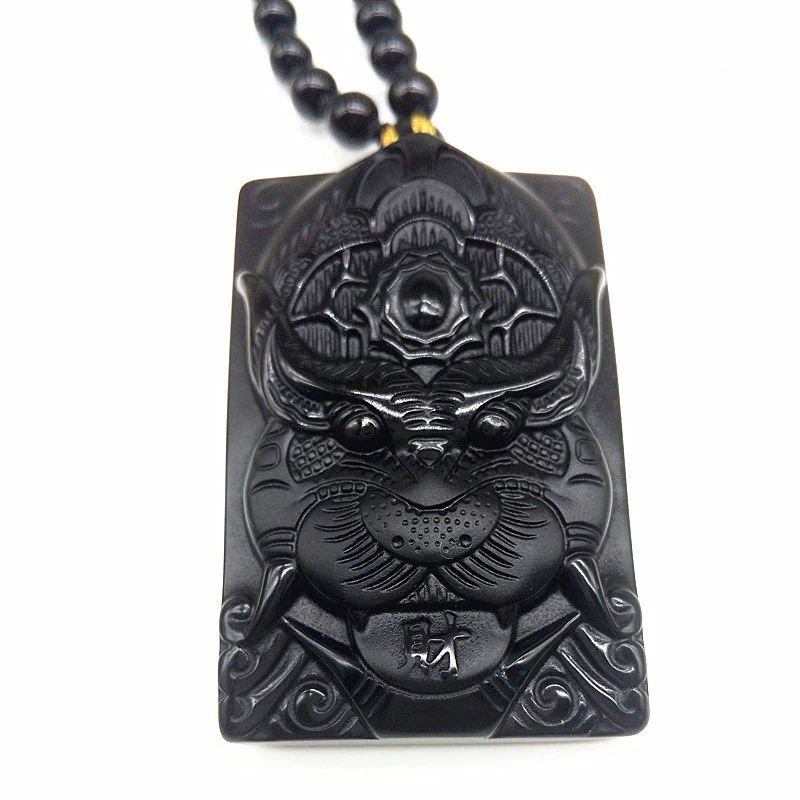 Drop Shipping Natural obsidian beast PI xiu pendant faucet PI xiu pendant male and female tianlu animal necklace pendant