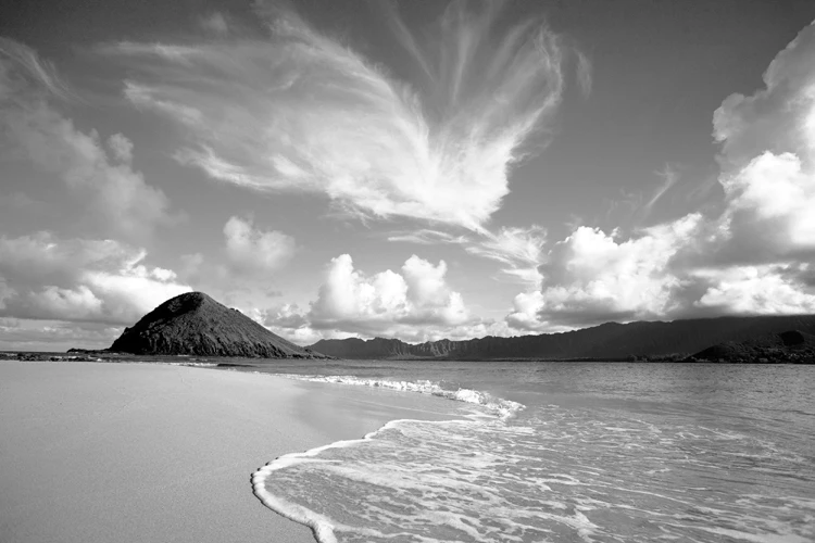 photographic picture print on canvas black and white picture scenery painting river mountain cloud  giant poster decorative art