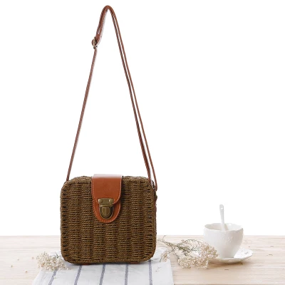 2018 new shoulder bag, woven beach bag, straw bag, handbags, rattan package, storage basket, free shipping