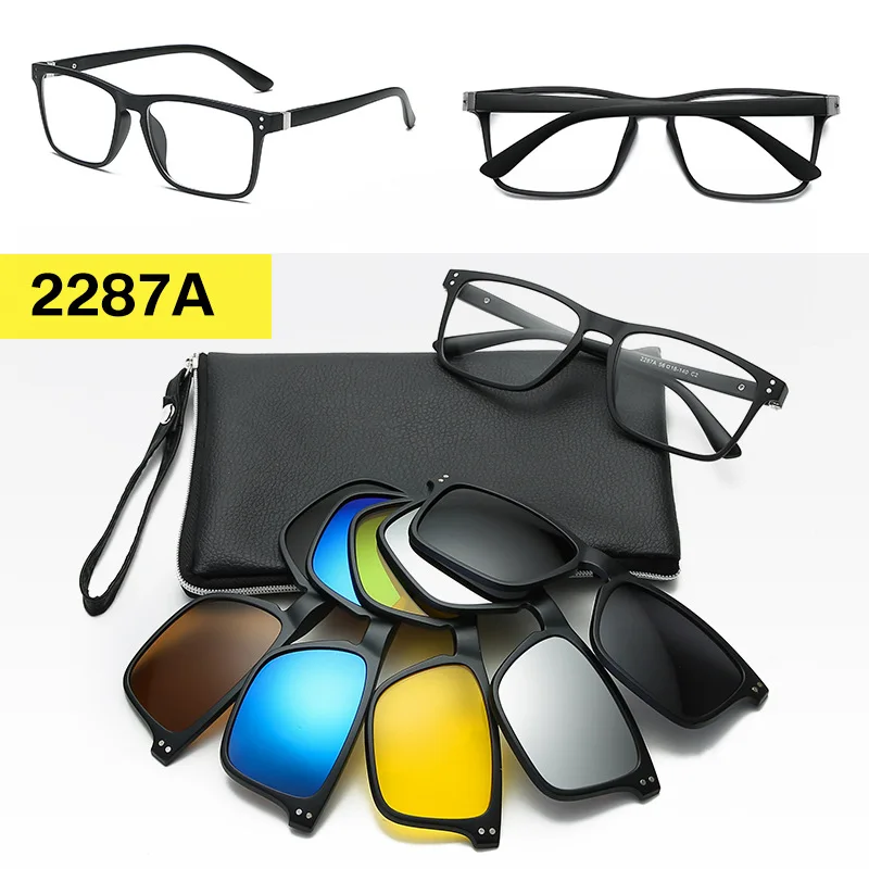 Eyeglasses Frame And Magnetic Sunglasses Clip On Mens Polarized Magnet Women Polaroid Clip On Optical Glasses Frame