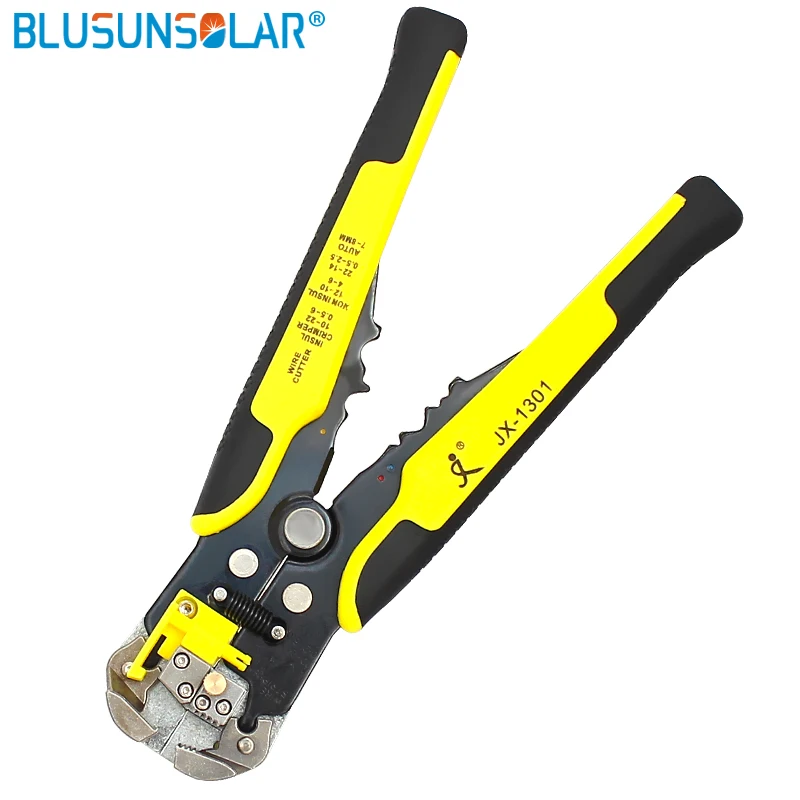 1pcs Automatic Self Adjusting Cable Wire Stripper Crimper Terminal Cutter Tool AWG24-10(0.2-6.0MM2) PV Installation Tools XQ0090