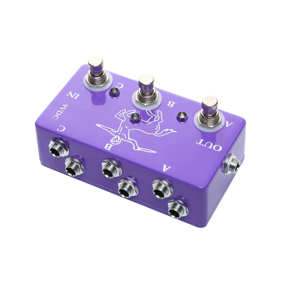 Hand Made Purple Color Looper Pedal Switch ABC Box 3 Looper Pedal Guitar Accessories