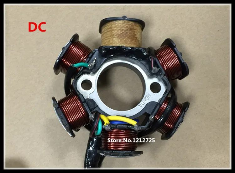 New DC AC Magneto Stator 6-coil 6 Pole 5-wire Gy6 125cc 150cc DC ATV Moped Scooter DC stator coil Charging coil