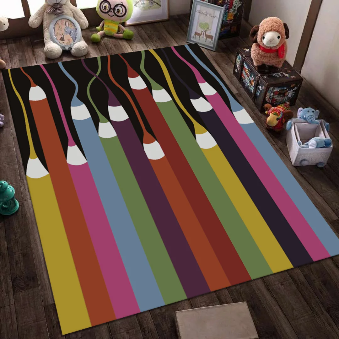 

Детский коврик с рисунком милого мальчика и девочки, коврик для лазания, прикроватный коврик для гостиной, креативный коврик для спальни, ковры для машинной стирки