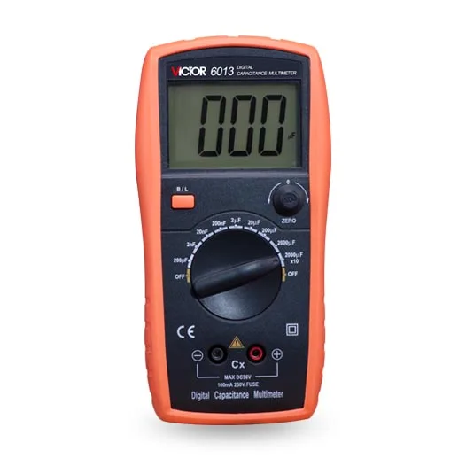 VICTOR 6013 VC6013 3 1/2 Digital LCR Meter Capacitance Tester Diagnostic Tool Manual Range 2000 Counts Capacitor Tester 20000uF