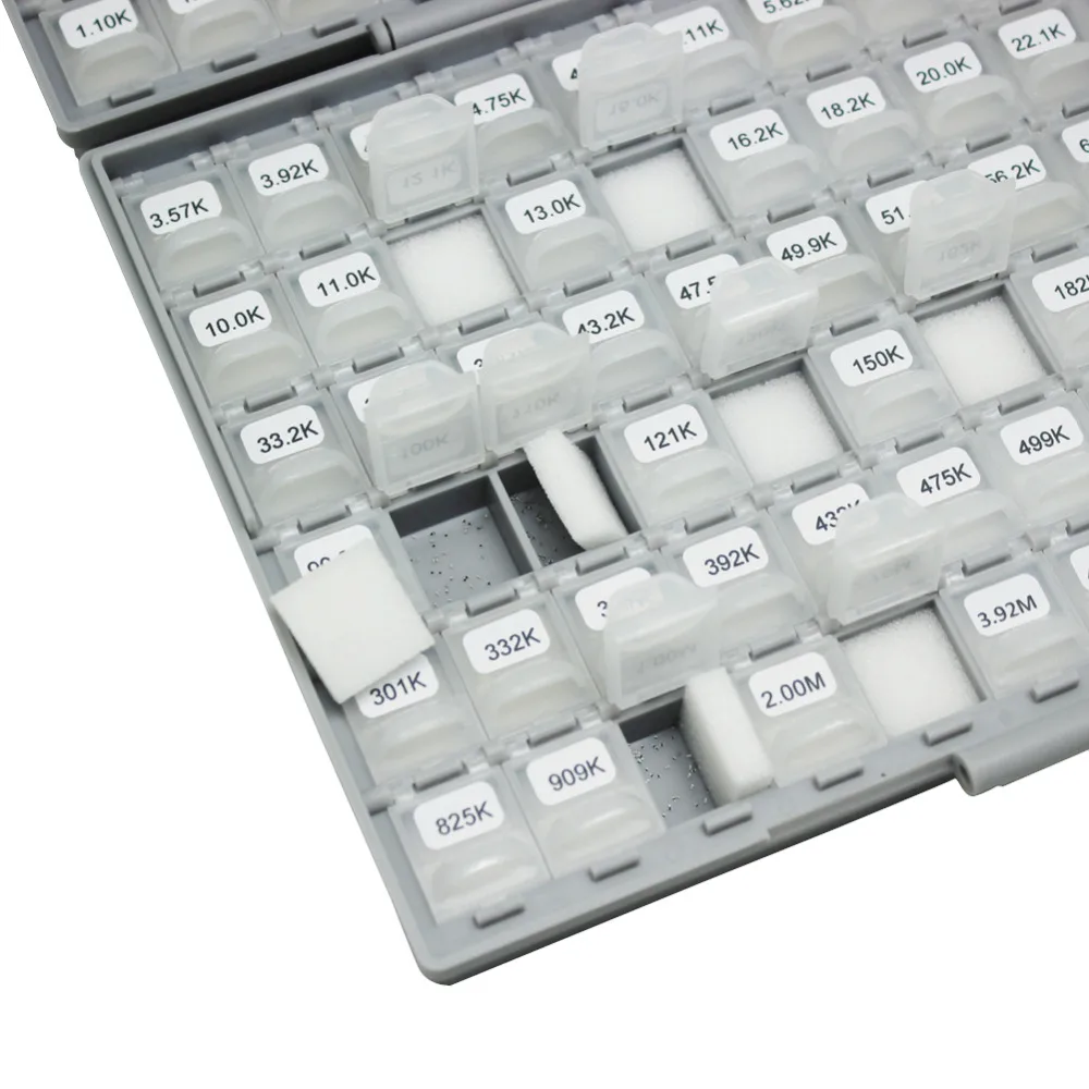 AideTek SMD 0201 RoHS 1% 144 значение x 100 шт набор резисторов Ассорти распределенный в коробке-все Органайзер R02E24100