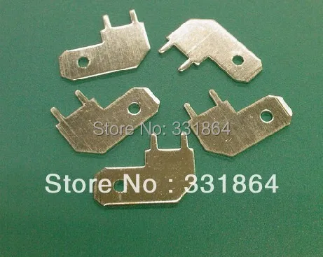 90 degrees (6.3mm) plug terminals / terminals / lug / PC board soldering terminals / plug spring / patch piece 100 pcs