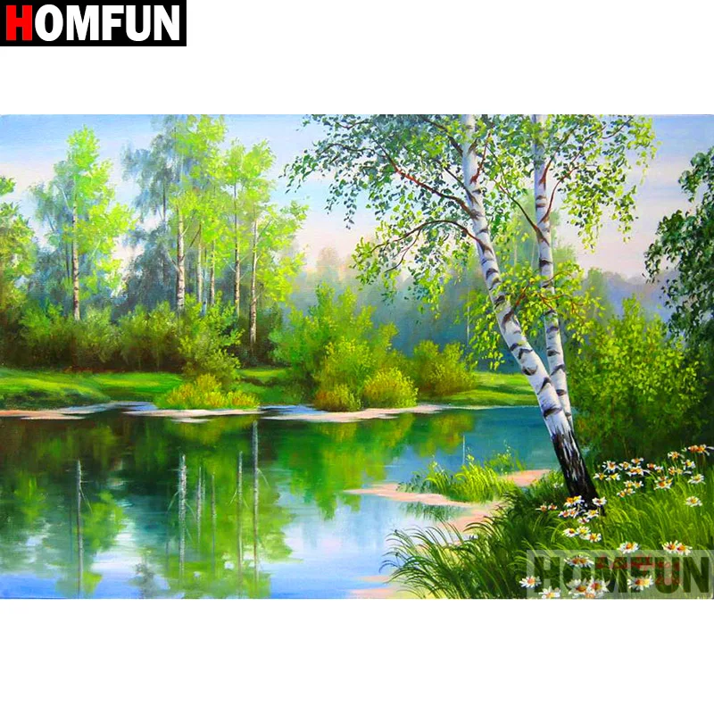 HOMFUN Full Square/Round Drill 5D DIY Diamond Painting 