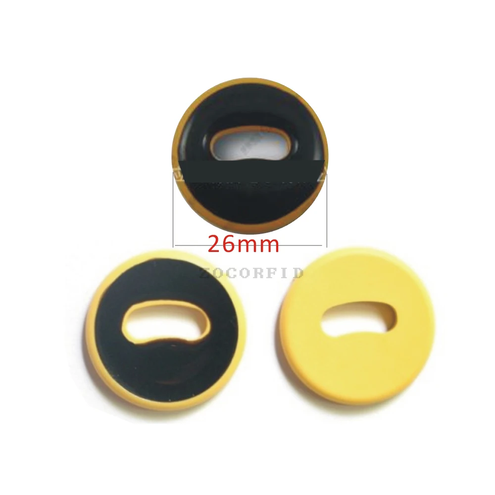 100 unids/lote impermeable F1108 (Compatible S50) 13,56 MHZ IC Token Tag/llaveros de alta temperatura