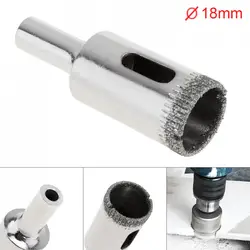 1pc 18mm Diamond Coated Core Hole Saw Drill Bit Set Tools Glass Drill Hole Opener for Tiles Glass Ceramic