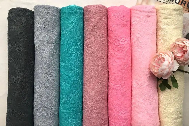 3 mt/teile Exquisite Frankreich Wimpern Spitze Stoff Weiß Handgemachte Diy Vorhang Dekorative 150 CM Breite Kleidung Zubehör RS122 – Detail 5