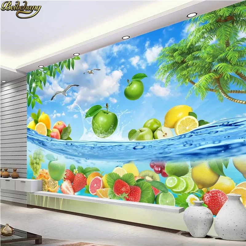 beibehang custom Photo Wallpaper Kitchen Fruit Shop Restaurant Mural Wallpapers Background home Decor 3d flooring Wall paper